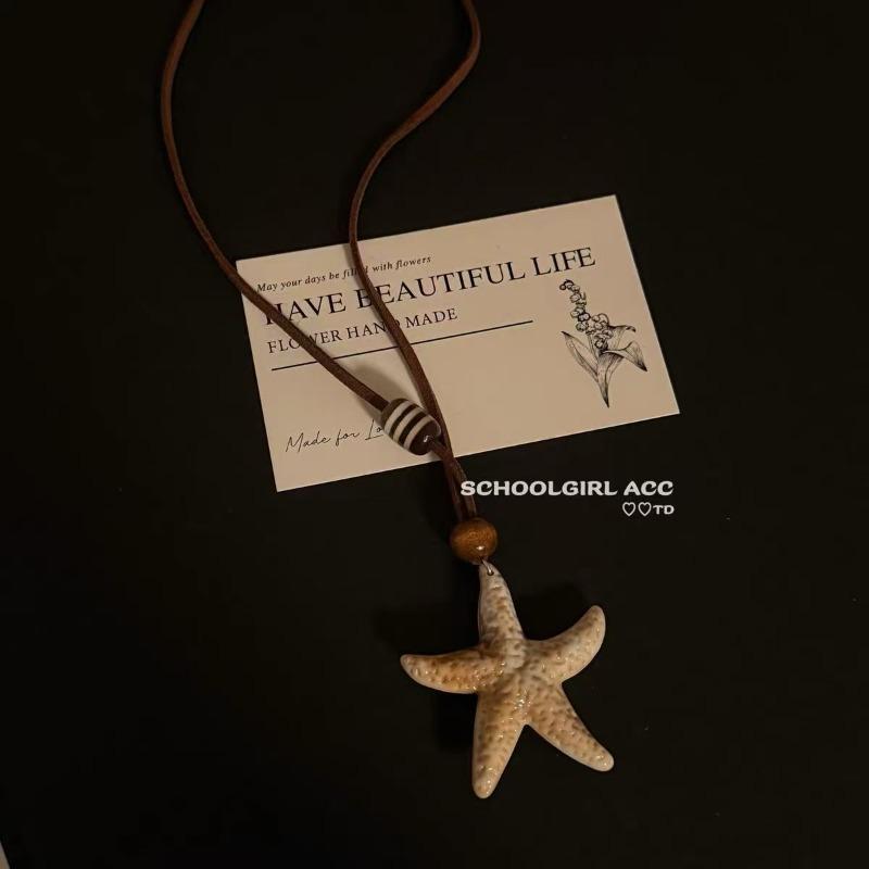 Hot Selling Design Ocean Patrick Star Long Necklace Niche Vintage Adjustable Sweater Chain