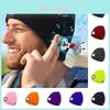 Touca de Tricô Bluetooth Recarregável por USB para Exterior Com Funções de Música e Luz Para Conforto no Inverno