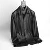 New Genuine Leather Jacket Men's Top Layer Cowhide Jacket Lapel Business Casual Men's Wear