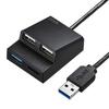 Sanwa Supply USB 3.0 + USB 2.0 Combo Hub with Card Reader (Black) USB-3HC315BK