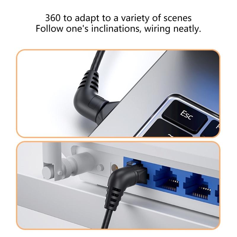 Cat6A Ethernet Cable 10Gbps 500MHz 360 Degree Rotatable Cat6A Networking Internet Lan Cord for PC Routers RJ45 Cable