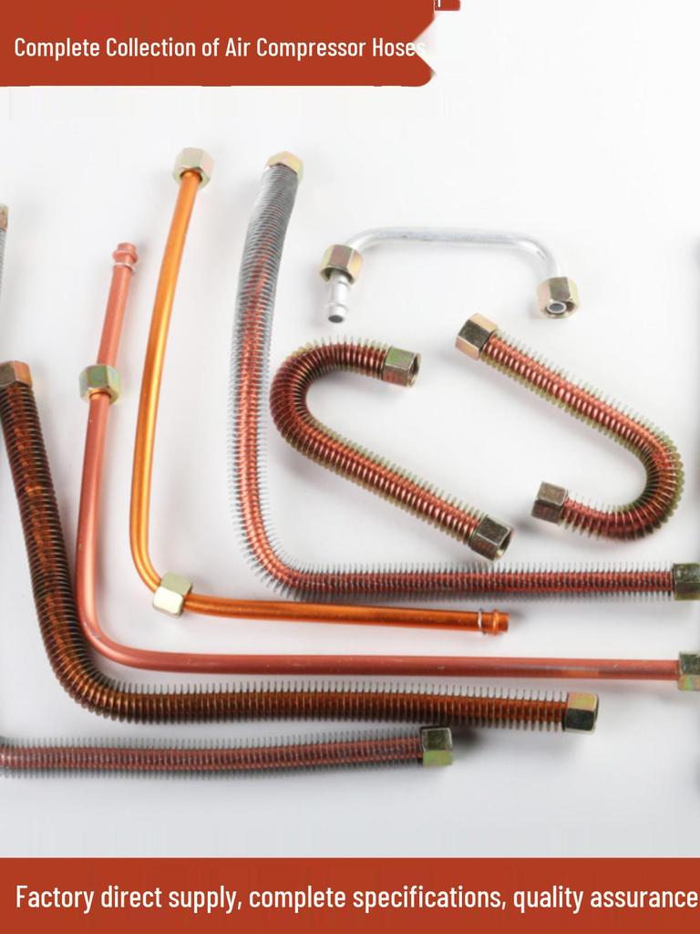 Compact Oil-Free Silent Air Compressor Kit with Elbow, One-Way Valve, Pressure Switch, Aluminum Tube, and Copper Intake Tube