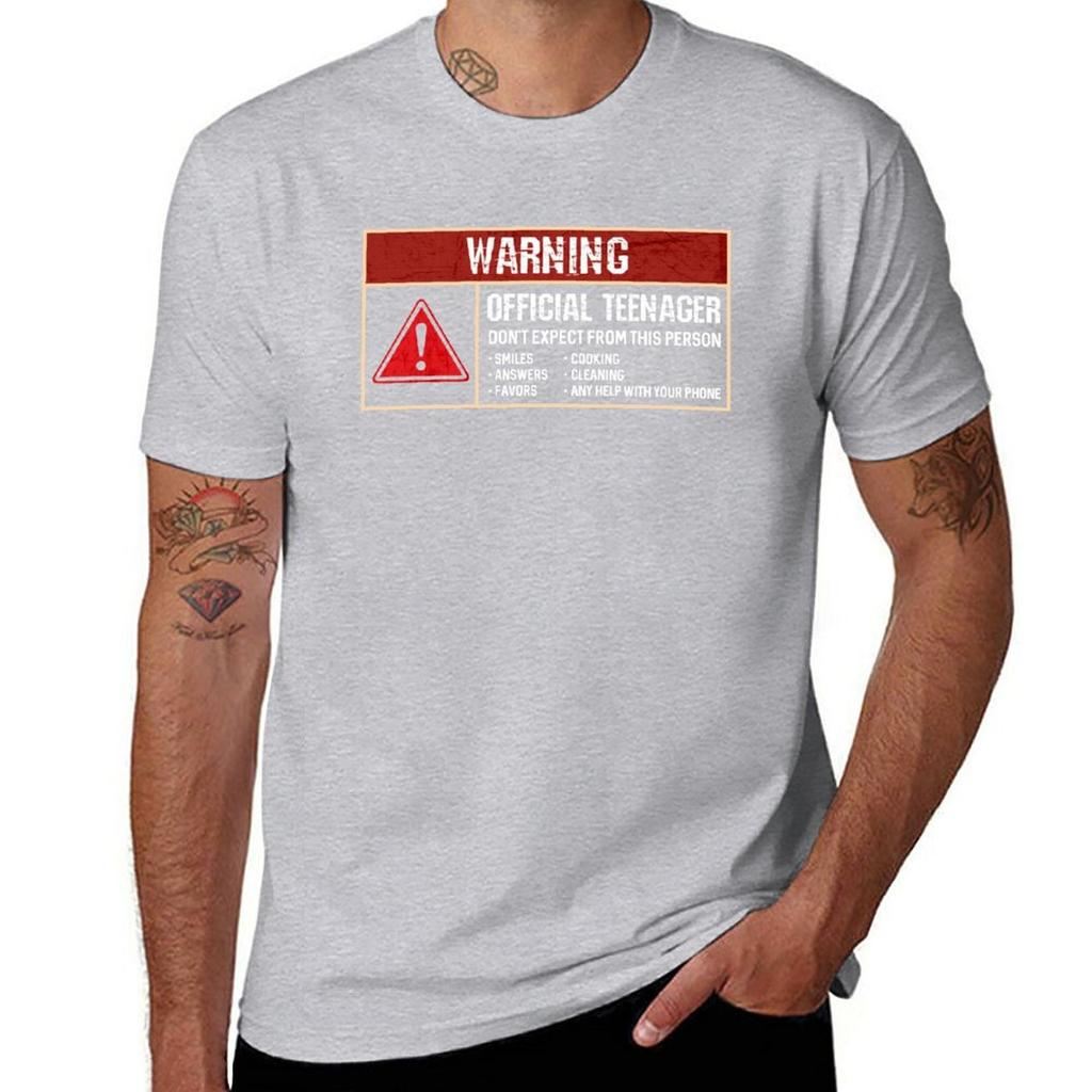 Warning Sign Its Official Teenager Funny Humor 13th Birthday Gifts for teens daughter son turning 13 years old TShirt