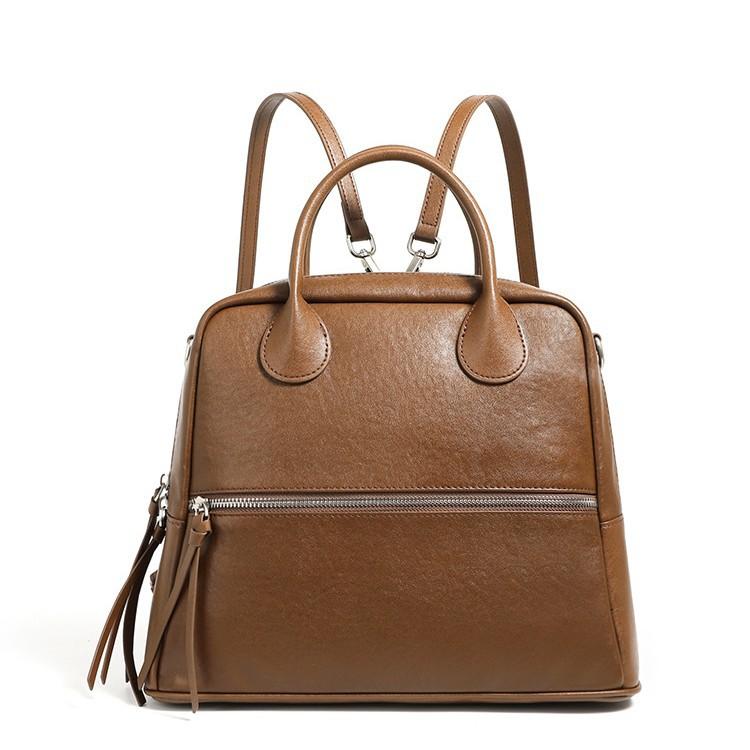 Plecak wielofunkcyjny Skóra bydlęca Duża pojemność Przenośna torba listonoszka Teksturowany plecak damski