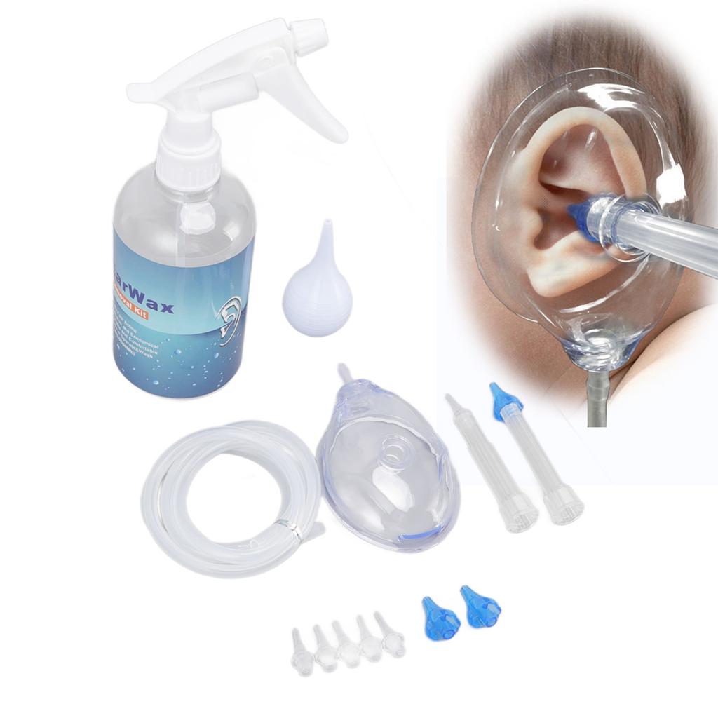 Ear Kits, Professional Ear Wax Removal Tool with 500ml Spray Bottle and Reusable Tips, Safe Hygienic Ear Washer System for Home Use