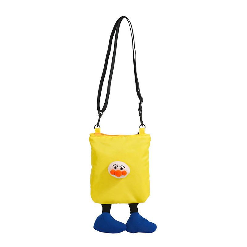 Cute Doll Decoration Solid Color Lightweight Children Crossbody Bag For Kindergarten Daily Use