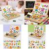 Wooden Cow Tiger Rabbit Animal Farm Theme Magnetic Puzzle Board Children Toy