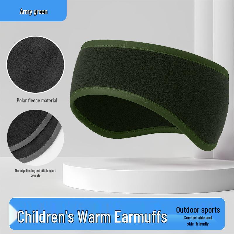 Children's Winter Ear Warmer Headband: Thick Fleece, Windproof, Cold-Proof for Running, Skiing, and Cycling.