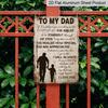 2D Flat To My Dad Sign Fathers Day Funny Gifts for Dad, 8 X 12 Inches Father's Day Gifts From Son, Gifts for Dad Father's Day Plaque Metal Wall Art