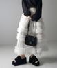 Japanese Style Spring/Summer Women's A-Line Midi Skirt with Anti-Exposure Hand-Stitched Three-Layer Net Yarn