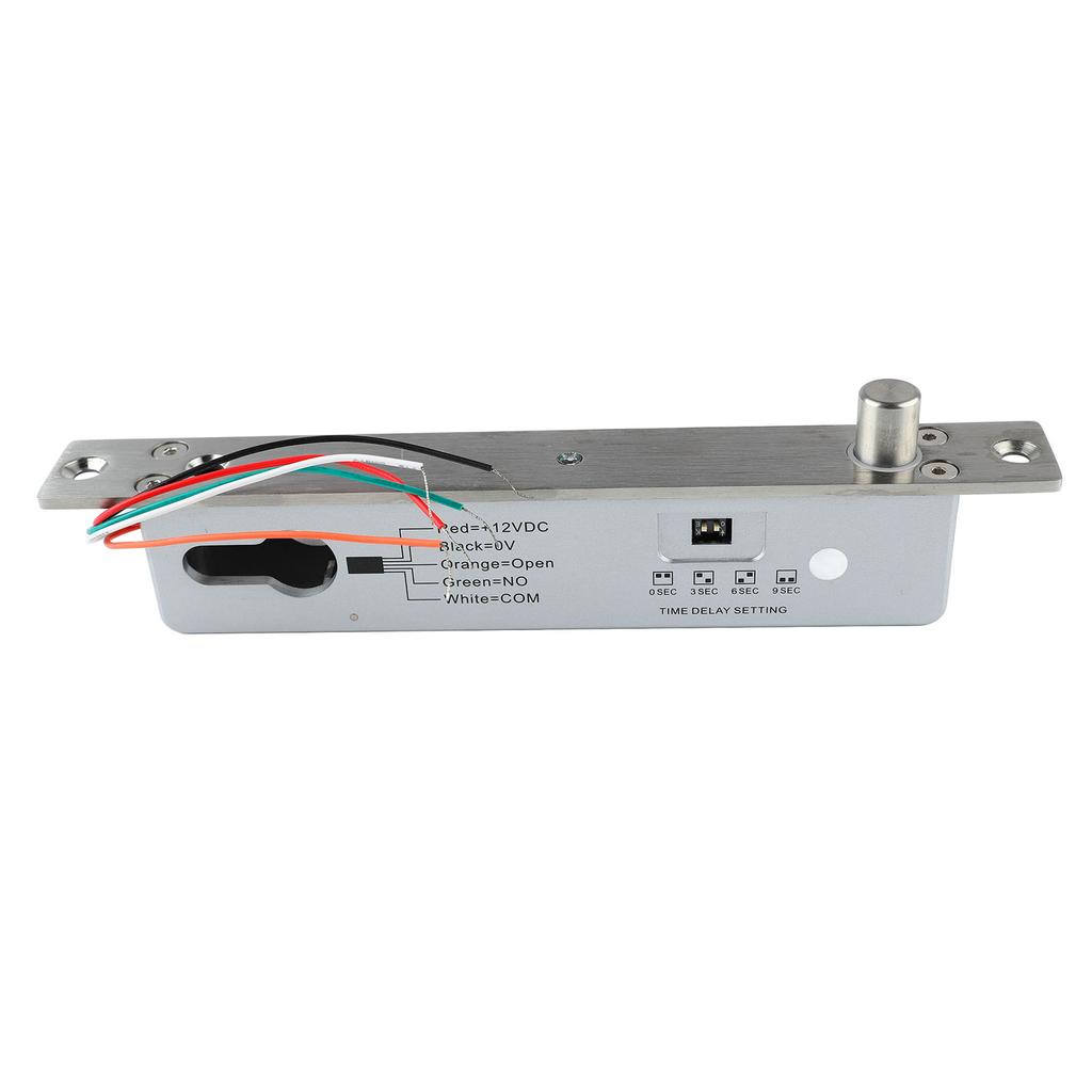 Electric Bolt Lock Strong Strength Stainless Steel Delay Adjustment Electric Mortise Deadbolt Wood