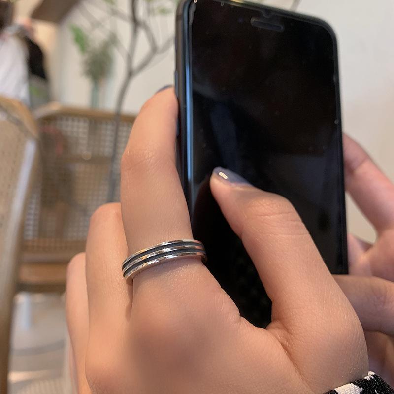 925 Silver Stylish Open Ring With Artistic Lines And Retro Vibe Ideal For Daily Wear