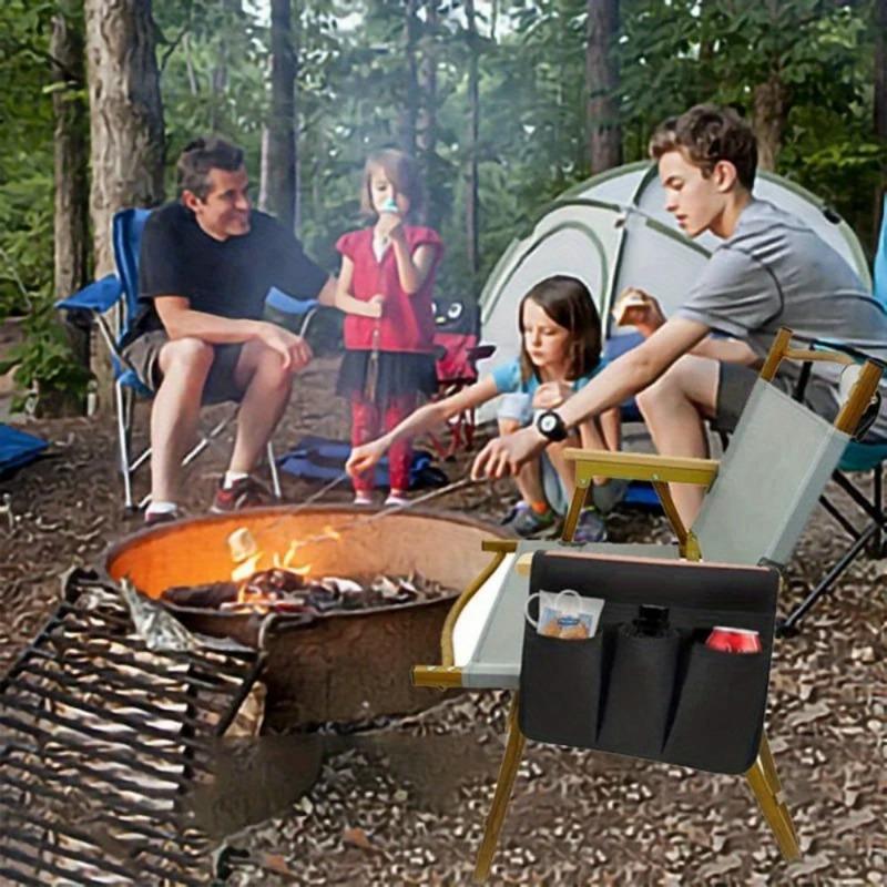 1 Stück Campingstuhl Armlehnen Aufbewahrungstasche Canvas Faltstuhl Organizer Seitentasche Beuteltasche für Outdoor Camping Picknick Angeln Tasche