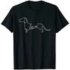 Bassotto Chiweenie Cane Salsiccia Amore Arte Schizzo Regalo Maglietta Uomo Donna Maglietta Grafica Magliette Casual Cotone Quotidiano Quattro Stagioni