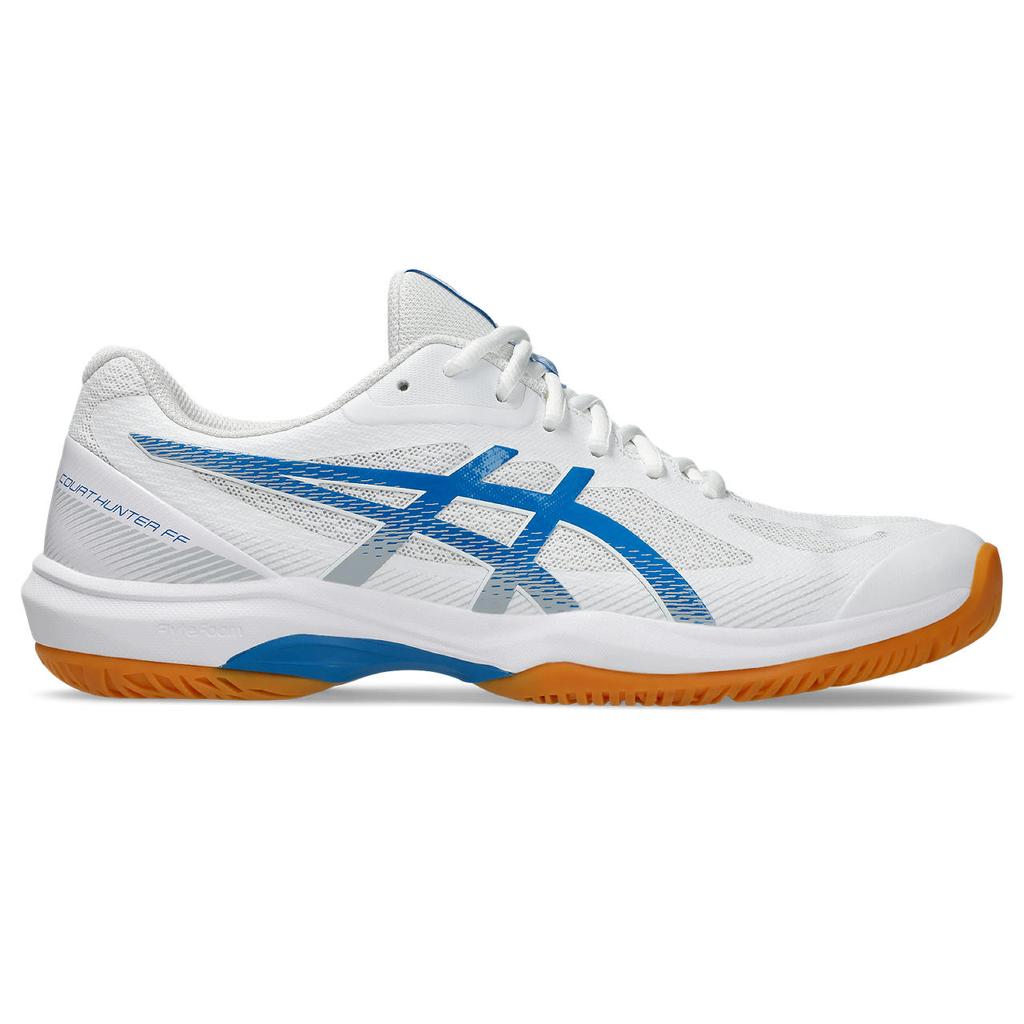 ASICS Men's COURT HUNTER FF Indoor Court Shoes White Blue 1071A111-102