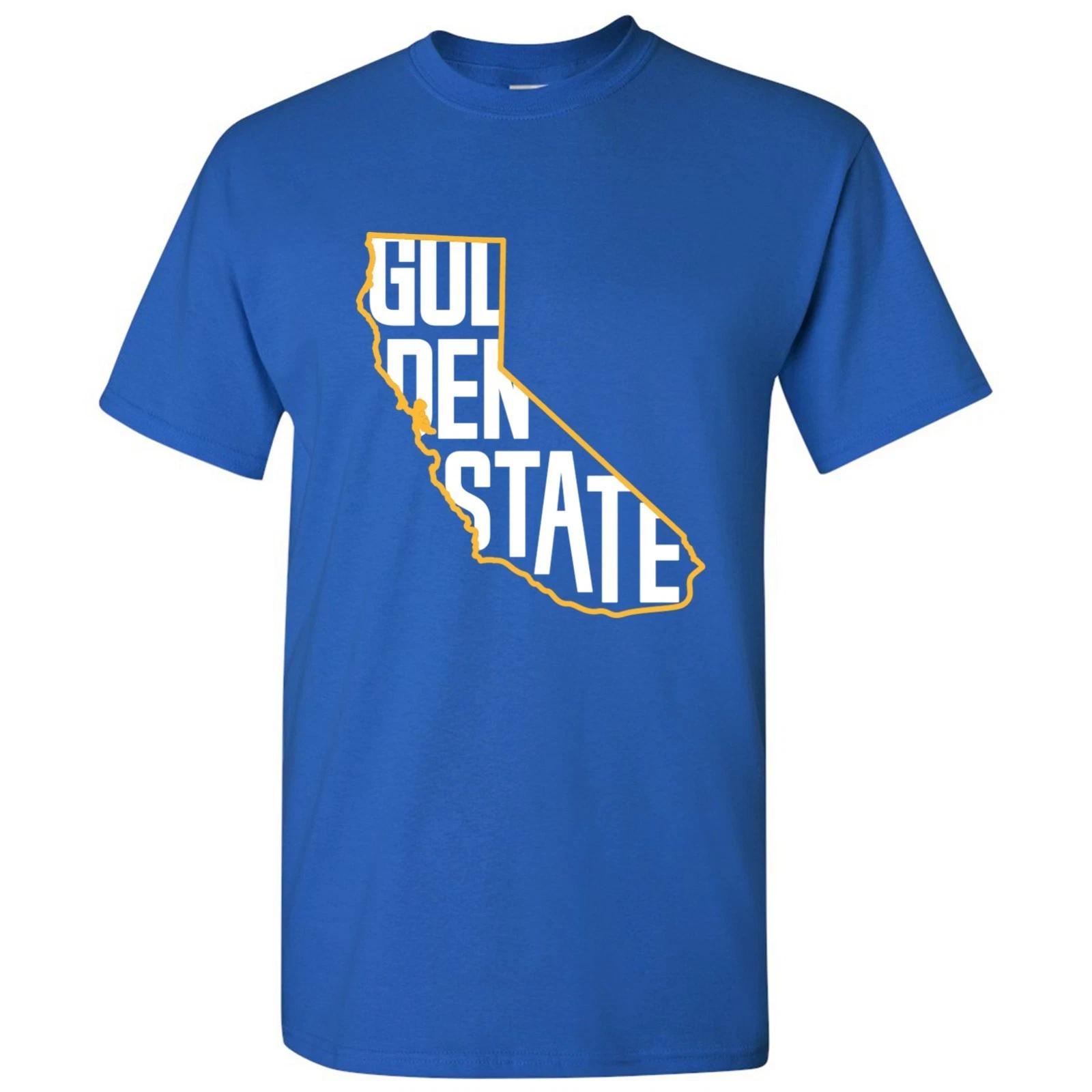 Golden State Basketball State Outline Unisex T-Shirt - Royal 3XL