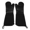 Maniques de four extra longues en silicone 19,5 pouces Qualité professionnelle Résistantes à la chaleur 464F (240C) Gants de BBQ, Prise Antidérapante, Lot de 2 avec Doublure en Coton Matelassé