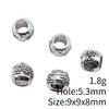 Bead Pendant Accesories Macroporous Big Hole Beads Loose Spacer Accessories Parts Metal Beads Accessories For Women