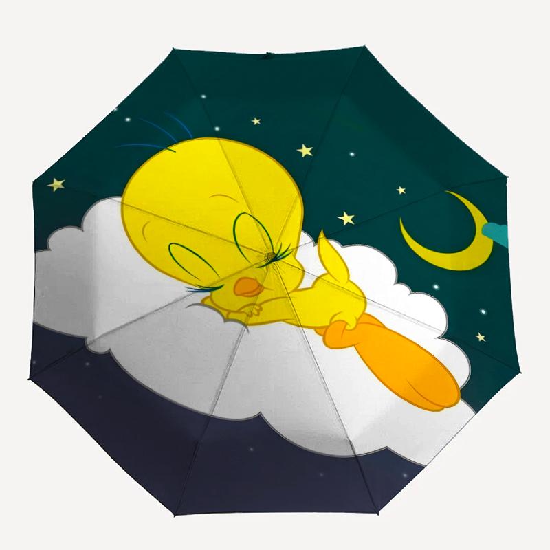 1pc Tweety2 Umbrella, Sun Protection, And UV Shielding. It Has Eight Sturdy Ribs for Outdoor Use And Perfect Gift
