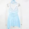 Front Opening Pajamas Mesh Transparent Cutout Sexy Halter Lace Sling Sexy Dress