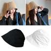Corduroy Fisherman Cap Plush Basin Sun Cap Outdoor Panama Hat  for Women