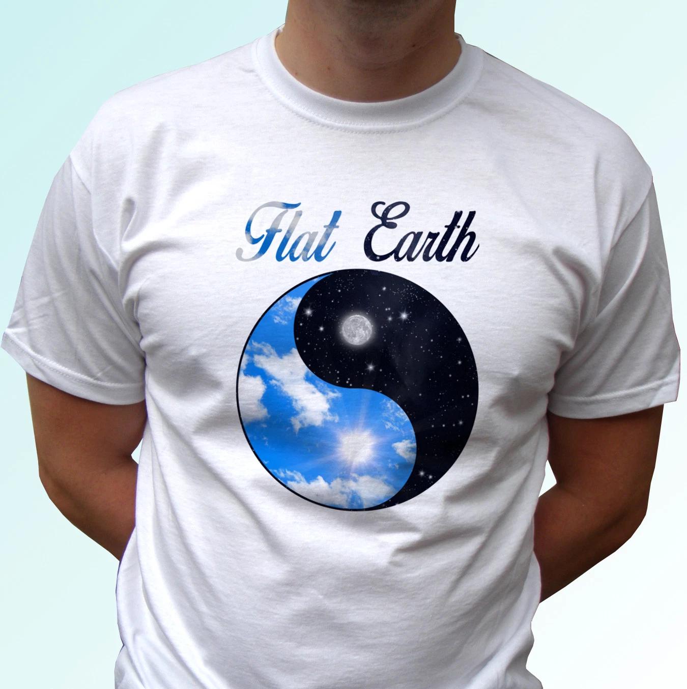 Flat Earth kids boys T-Shirt tao Yin yang quote top tee design s s kids sizes 110
