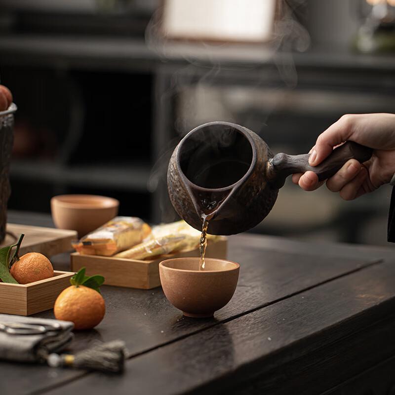 Vintage Ceramic Tea Brewing Set with Charcoal Stove