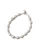 S925 Sterling Silver Freshwater Pearl Bracelet - Elegant Rice-Shaped Design for Women
