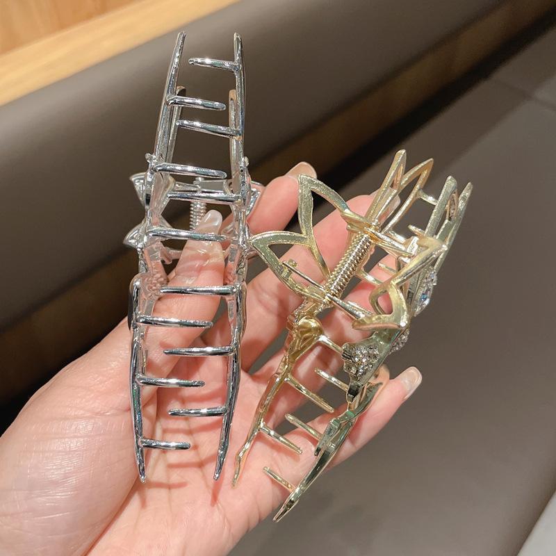 Fashion Large Elf Hair Claws for Women Metal Ponytail Hair Clip Female Party Hairpin Crystal Dance Elves Women Hair Accessories