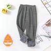 Children's warm pants with plush and thickened boys' autumn and winter styles, suitable for middle and high school students wearing boys' underwear