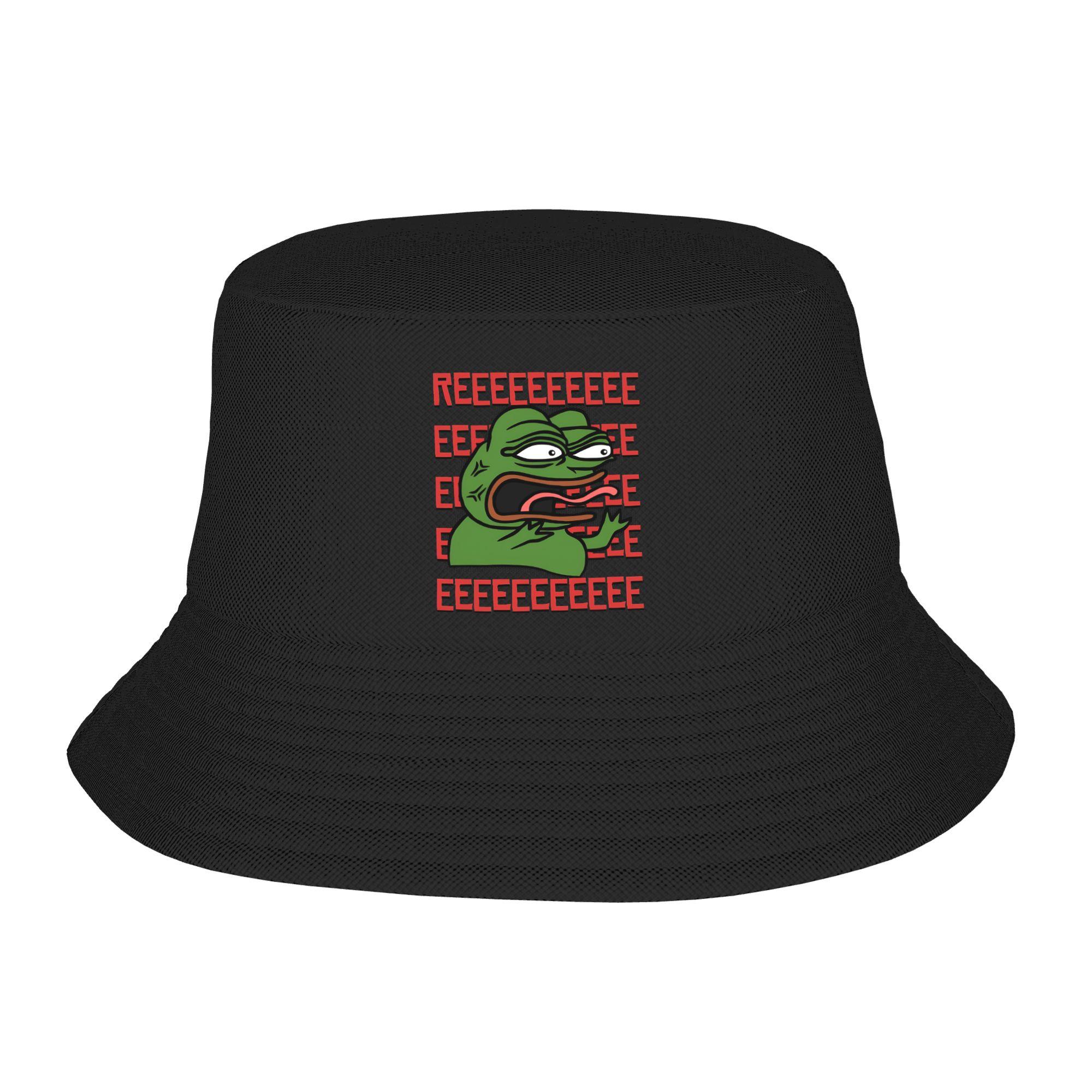 Pepe The Frog Bucket Hat For Unisex Women  FisherUnisex Hats Casual Fishing Caps Foldable Outdoor Graphic Sunscreen Hats One Size