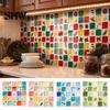 Self Adhesive Mosaic Wall Stickers Acrylic Tile Stickers, Peel and Stick Self-Adhesive Backsplash Tiles, HD Glossy Waterproof Kitchen Oil-Proof Decals