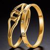 New Arrival Heart Shaped Stainless Steel Bracelet for Girls - Stylish, Simple, Versatile, and Non-Fading