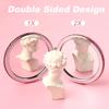 Double Sided Pocket Makeup Mirror Women Facial Beauty Makeup Care Look Glass Portable Beauty Tool Butterfly Pattern Ideal Gift