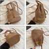 Yaz Örgülü Hasır Kova Çanta Kadınlar Için Basit İpli Plaj Omuz Crossbody Çanta