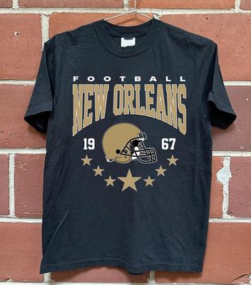 T-shirt Graphique Vintage Football de la Nouvelle-Orléans Unisexe Rétro Fan de Sport Tee Est1967