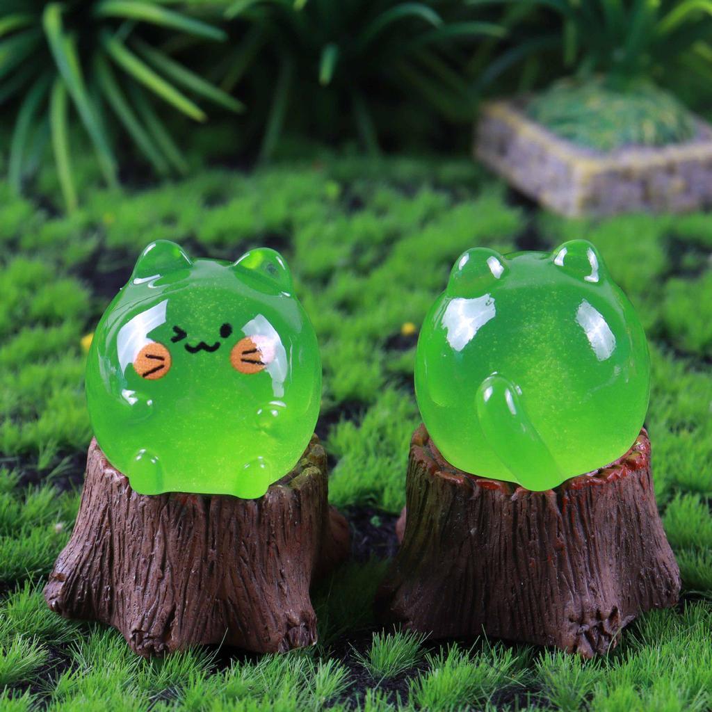 Adorable Luminous Kitten Resin Ornaments for DIY Miniature Gardens