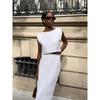 Spring Summer New Women's Cotton Linen Vest Skirt Set INS Casual Two Piece Outfit European American Style