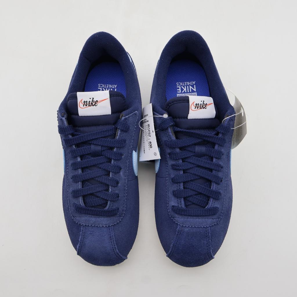IB1857-400 Nike CORTEZ MIDNIGHT NAVY/CELESTINE BLUE-SAIL (Women's)