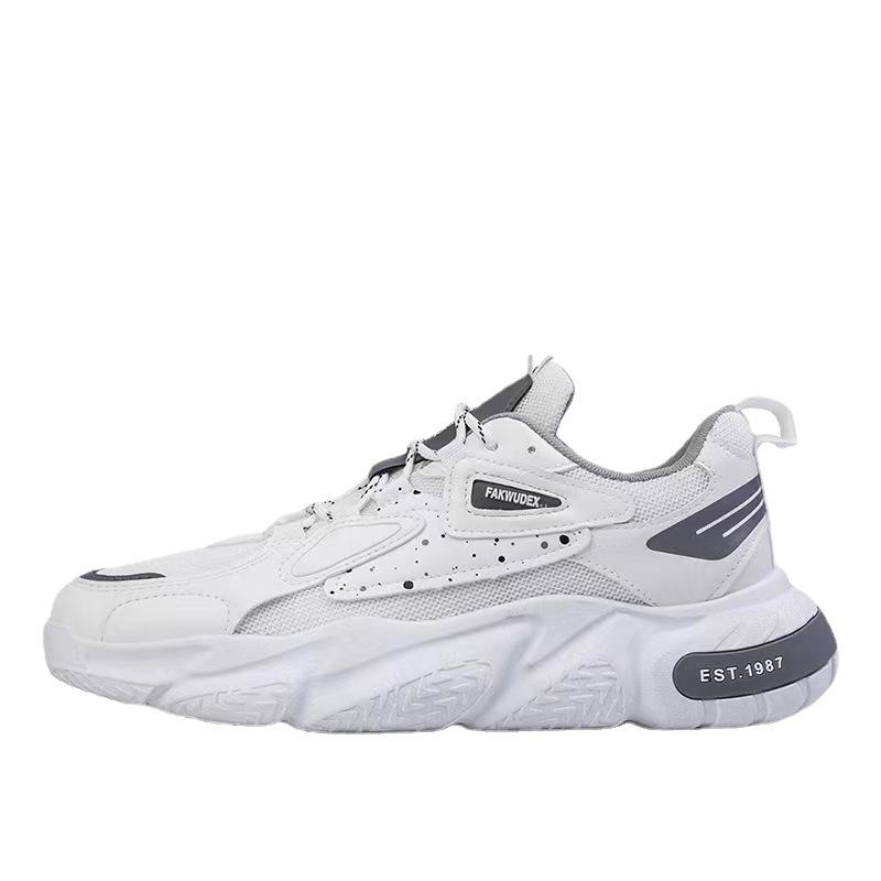 Wholesale Autumn Sports Shoes Men's Low-top Breathable Student Shoes Fashionable Soft Sole Comfortable Casual Running Dad Shoes