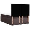 Box Spring Bed with Mattress Dark Brown 160 X 200 Cm Fabric