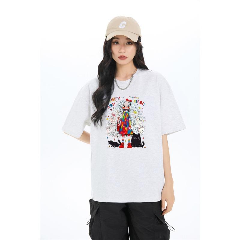 VEZFAA Damenmode Casual Sommer Frühling Kurzarm O-Ausschnitt Blusen & Hemden