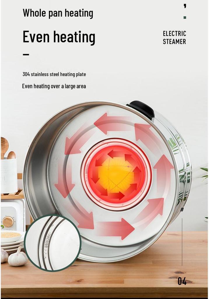 Commercial Three-Hole Steamer for Xiaolongbao, Dumplings, Buns, and Breakfast Shop Use