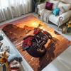 1PC Red Motorcycle Beach Sunset Cliffs Print Carpet for Living Room Bedroom Sofa Home Decor Rus Non-slip Floor Mat Luxury Gift