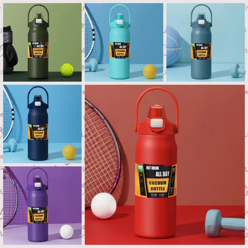 800/1000/1500ML Vacuum Flask with Straw Insulated Bottle Tumbler Sports Water Bottle  Hiking