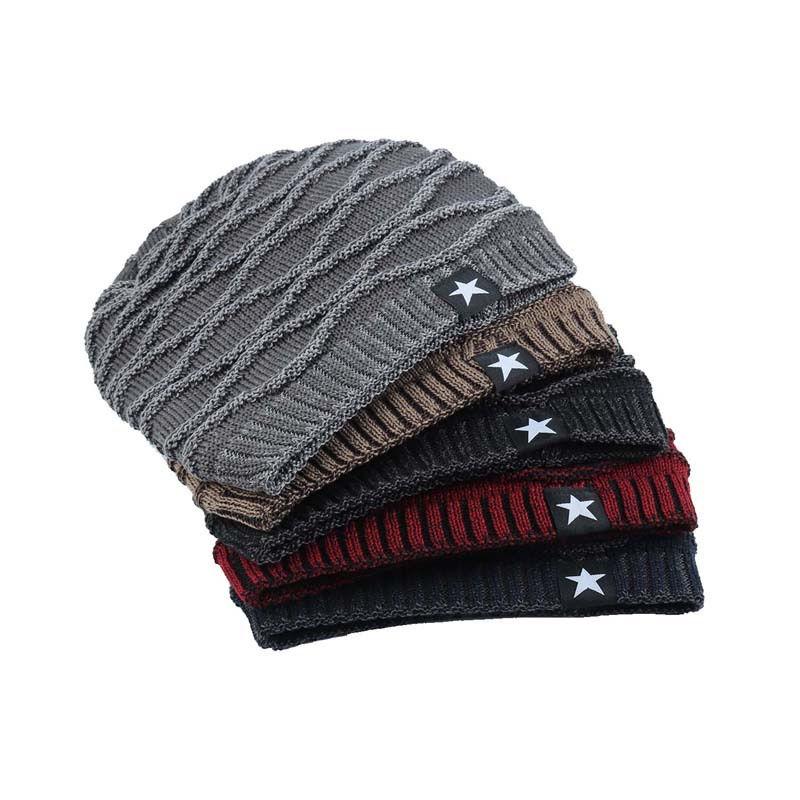 Slouchy Beanie Hat Cap Knit Ski Winter Warm Men Women Solid Knitted Hats