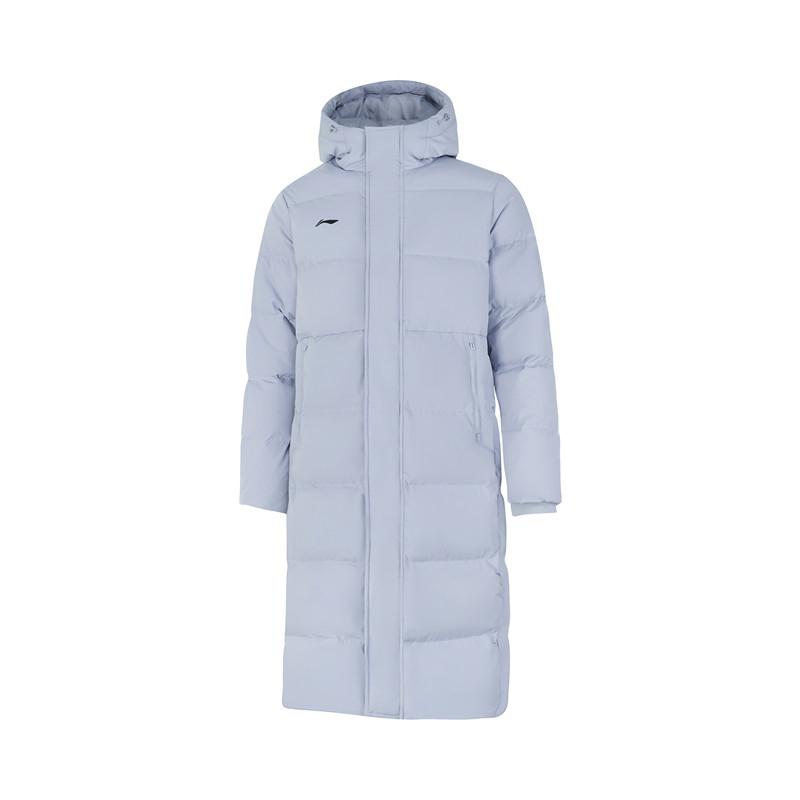 

Li Ning теплая ветрозащитная длинная куртка с капюшоном мужская верхняя одежда голубо-серый AYMU289-4 XL