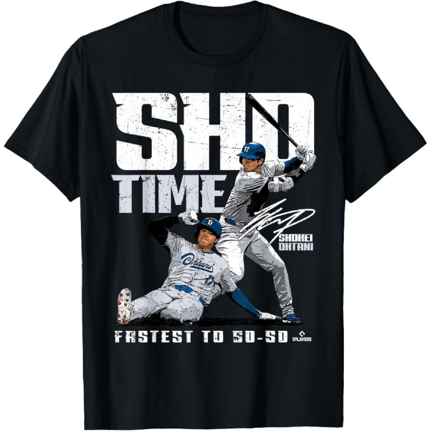 Шо-Тайм Самый быстрый к 50-50! Футболка Shohei Ohtani Los Angeles MLBPA1 XXXXXL чёрный