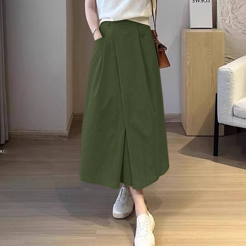 ZANZEA Lässige, lockere Röcke mit elastischer Taille und einfarbigen Details für Damen