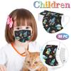 50PCS Children's Three-Layer Protective Dust-Proof Cartoon Print Disposable Mask